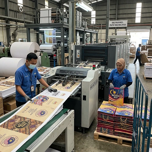 Perkhidmatan custom paper bag Malaysia profesional - mesin cetakan offset