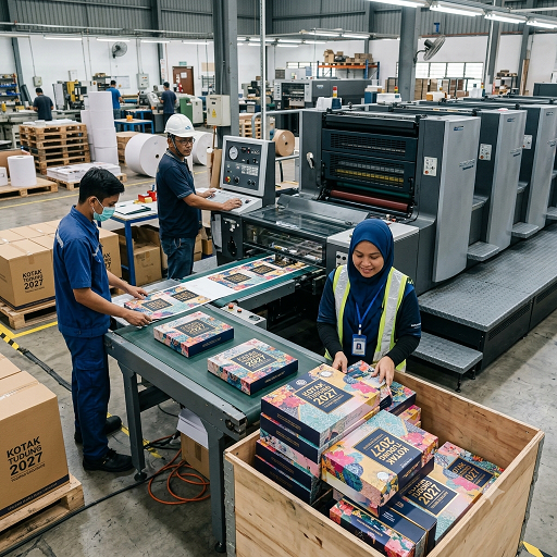 Perkhidmatan kotak tudung Malaysia profesional - mesin cetakan offset