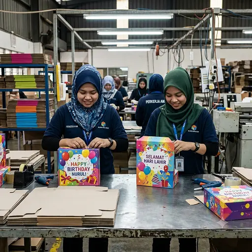 Perkhidmatan percetakan kotak hadiah birthday Malaysia profesional - mesin percetakan offset